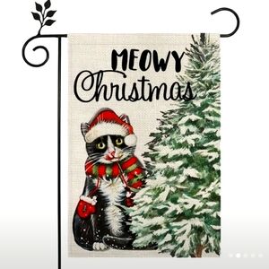 2/$12 - Meowy Christmas Cat Garden Flag